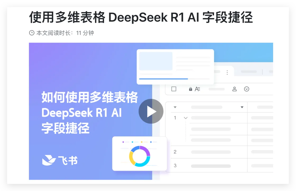 多维表格 + DeepSeek 10x 增长复盘配图