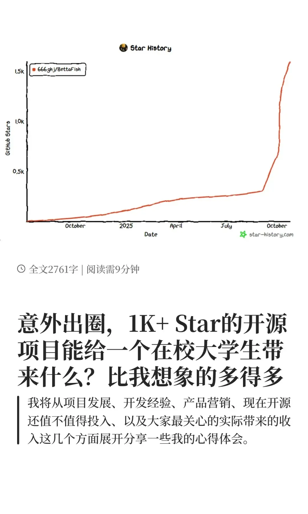 Star增长曲线